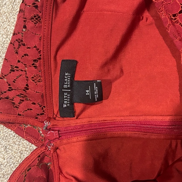 Red embroidered dress from White House Black Market - Picture 4 of 4